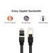 Мережевий кабель патч-корд UGREEN NW107 Cat7 F/FTP Round Ethernet Cable 8m Black (11272) 00638 фото 8