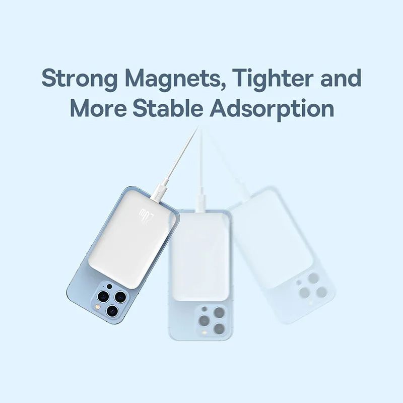Внешний аккумулятор с MagSafe BASEUS Magnetic Mini 20W 6000mAh White (P10059002223-00)