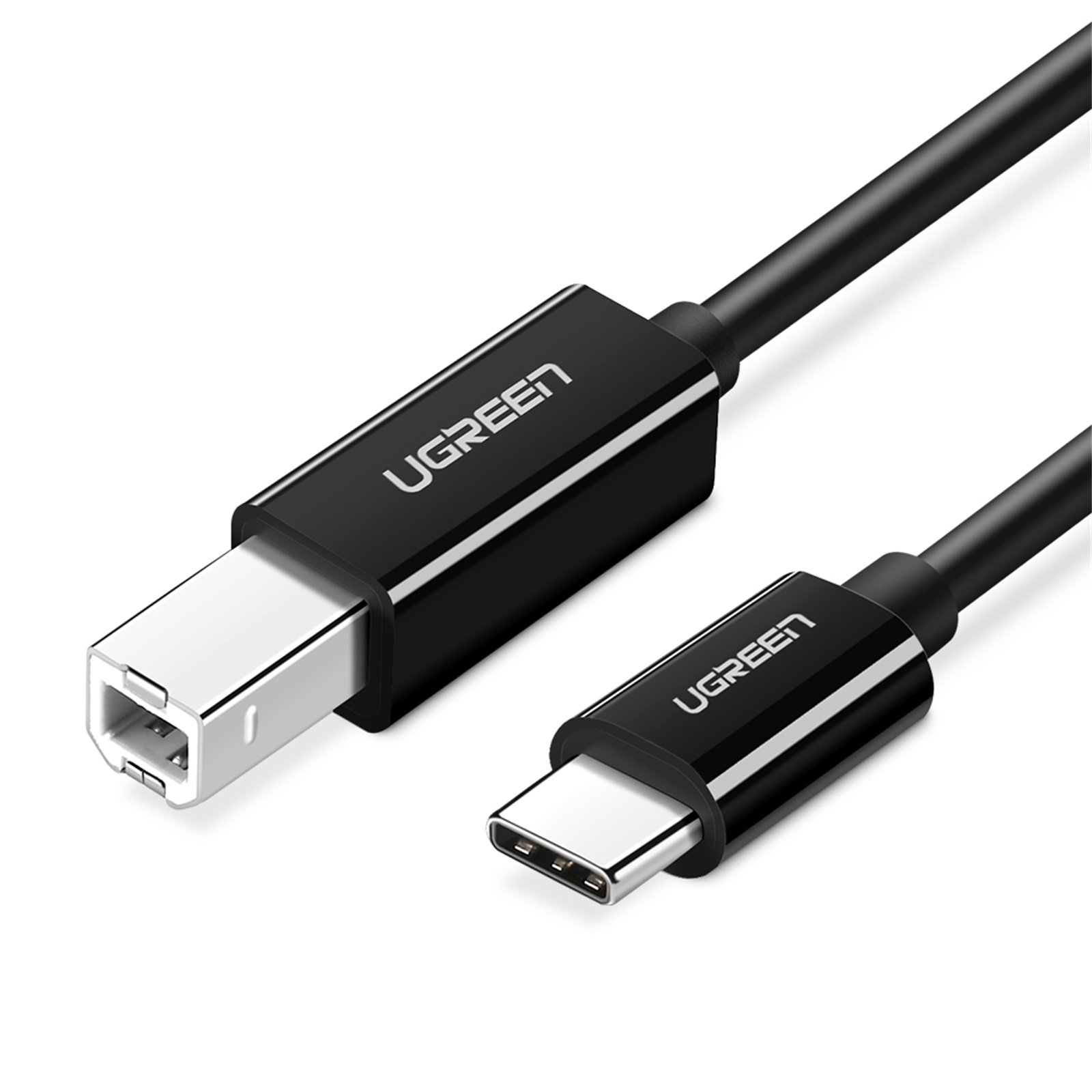 Кабель для принтера USB-C на USB-B 2.0 UGREEN US241 Printer Cable 2m Black (50446)