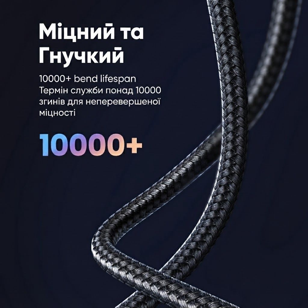 Кабель Type-C на Type-C для швидкої зарядки UGREEN L528 PD Fast Charging Cable 100W 5A 2 метри сірий (65833) 01315 фото