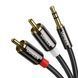 Аудіо кабель UGREEN AV116 3.5mm Male to 2RCA Male Hi-Fi Cable 2m Black (10584) 01249 фото 1