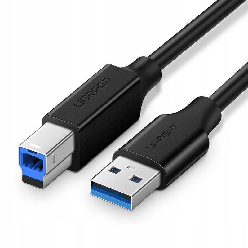 Кабель USB-A на USB-B 3.0 UGREEN US210 Print Cable 1m Black (30753)