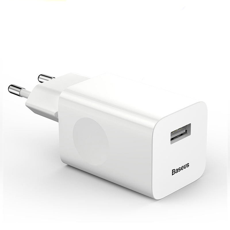 Сетевое зарядное устройство Baseus Wall Charger USB 3A QC3.0 24W White (CCALL-BX02) 00087 фото