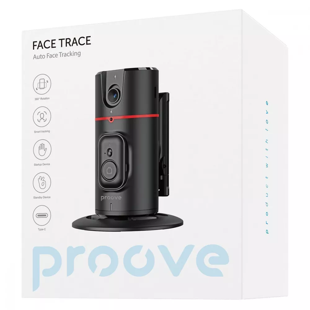 Розумний штатив з відстеженням обличчя Proove Face Trace Auto Face Tracking Black (MPFC00010001) 01060 фото