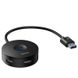 USB-хаб Baseus Round Box USB to USB 3.0+3USB 2.0 12сm Black (CAHUB-F01) 00020 фото 1
