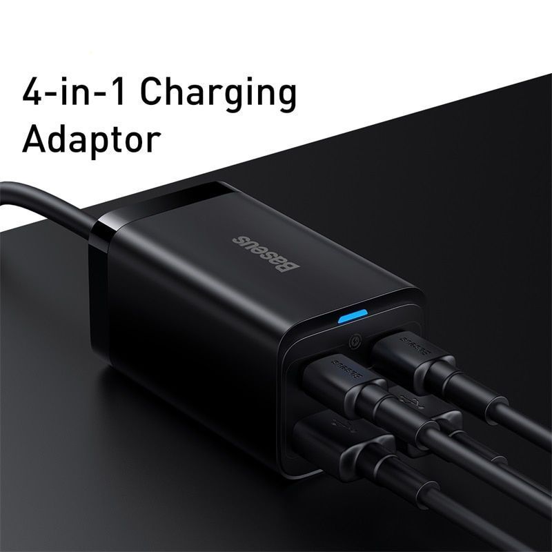 Сетевое зарядное устройство GaN3 Pro 100W 2Type-C+2USB PD3.0 QC4+ Black (CCGP000101) 00847 фото