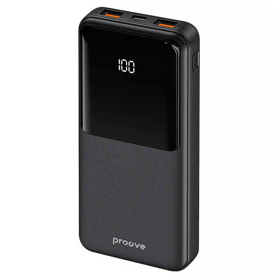 Зовнішній акумулятор повербанк з швидкою зарядкою Proove Illuminator Power Bank 22.5W 10000mAh Black (PBI122210001)