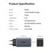 Сетевое зарядное устройство UGREEN CD244 65W GaN Fast Charger 2 Type-C + 1 USB Gray (10335) 00773 фото 10