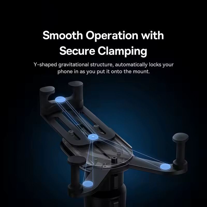 Автомобильный держатель для телефона с беспроводной зарядкой BASEUS Stable Gravitational Pro 15W Black (SUWX030001) 01188 фото