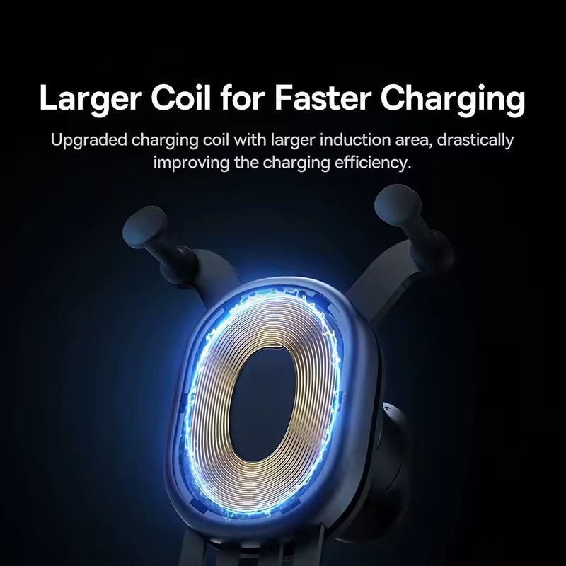 Автомобильный держатель для телефона с беспроводной зарядкой BASEUS Stable Gravitational Pro 15W Black (SUWX030001) 01188 фото