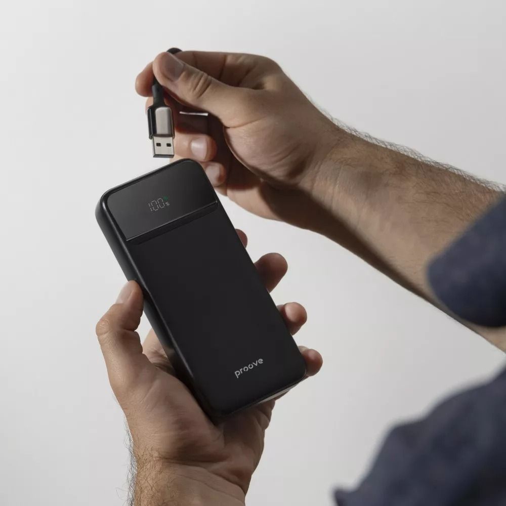 Зовнішній акумулятор повербанк з швидкою зарядкою Proove Illuminator 2 Power Bank 22.5W 30000mAh Black (PBIP30212201)