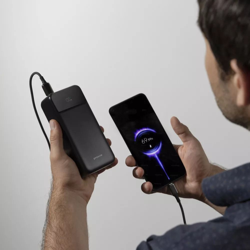 Зовнішній акумулятор повербанк з швидкою зарядкою Proove Illuminator 2 Power Bank 22.5W 30000mAh Black (PBIP30212201)