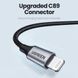Кабель UGREEN US199 Lightning - USB 2.4А Cable Aluminium Case with Braided 1m Black (60156) 00995 фото 3