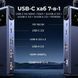 Хаб USB-C концентратор UGREEN CM888 Uno 7-in-1 HDMI 4K 60Hz RJ45 PD 100W Gray (45155) 01280 фото 2