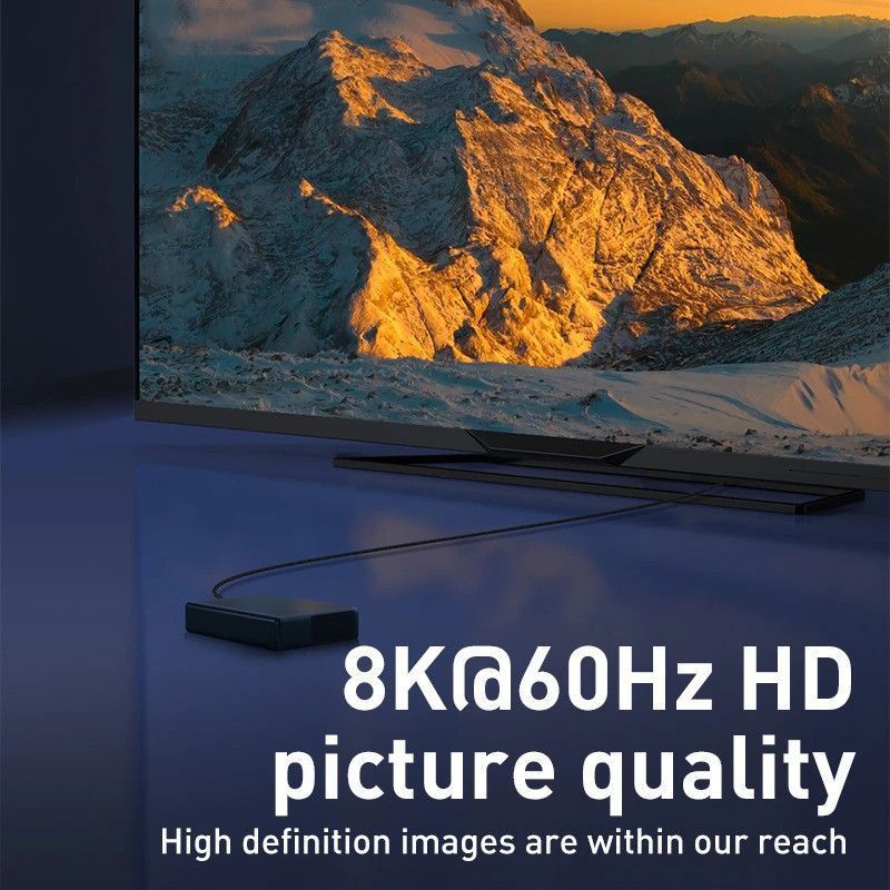 Кабель Baseus High Definition HDMI M/M v2.1 8K60Hz 4K120Hz 10m Black (WKGQ040301) 01023 фото