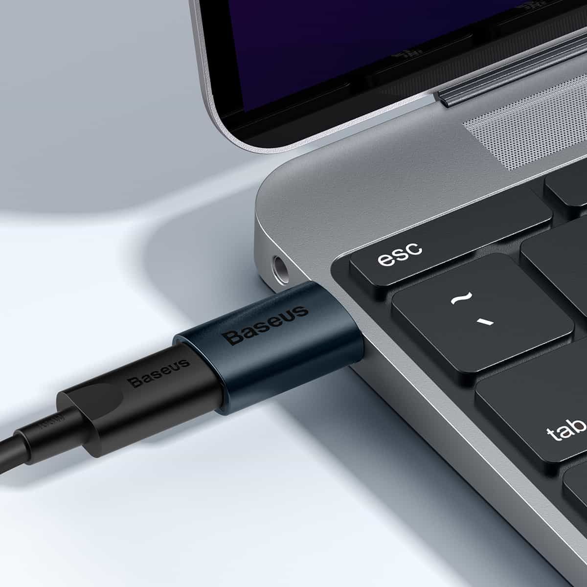 Адаптер Baseus Ingenuity Mini OTG USB 3.1 to Type-C Black (ZJJQ000101) 00848 фото