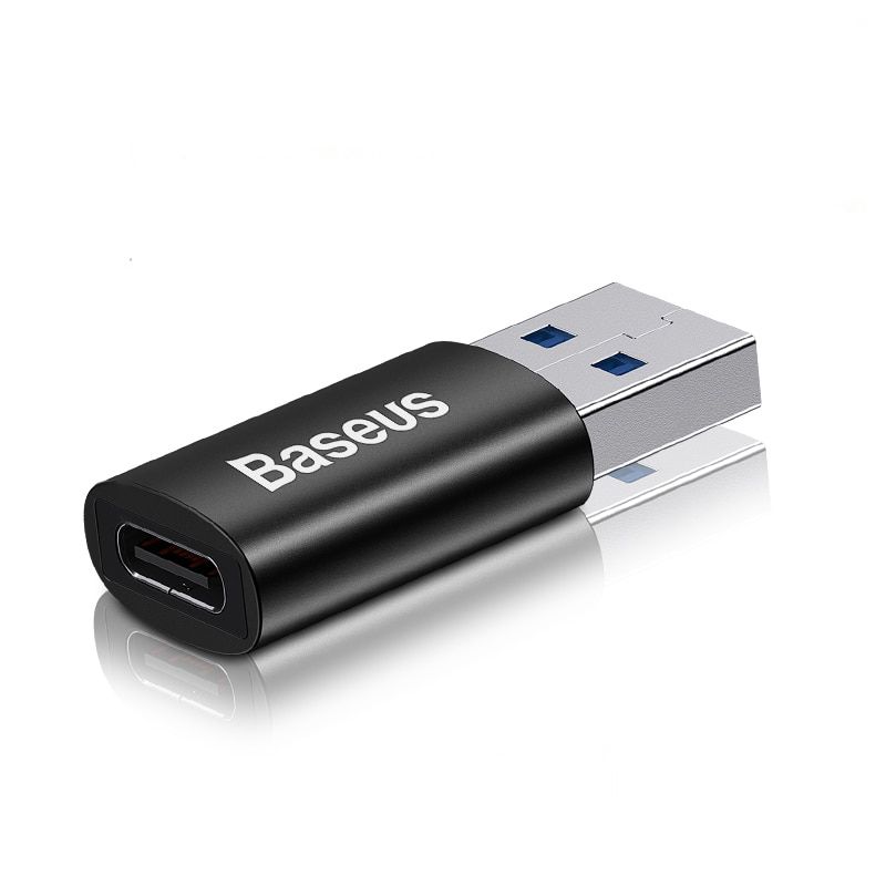 Адаптер Baseus Ingenuity Mini OTG USB 3.1 to Type-C Black (ZJJQ000101) 00848 фото