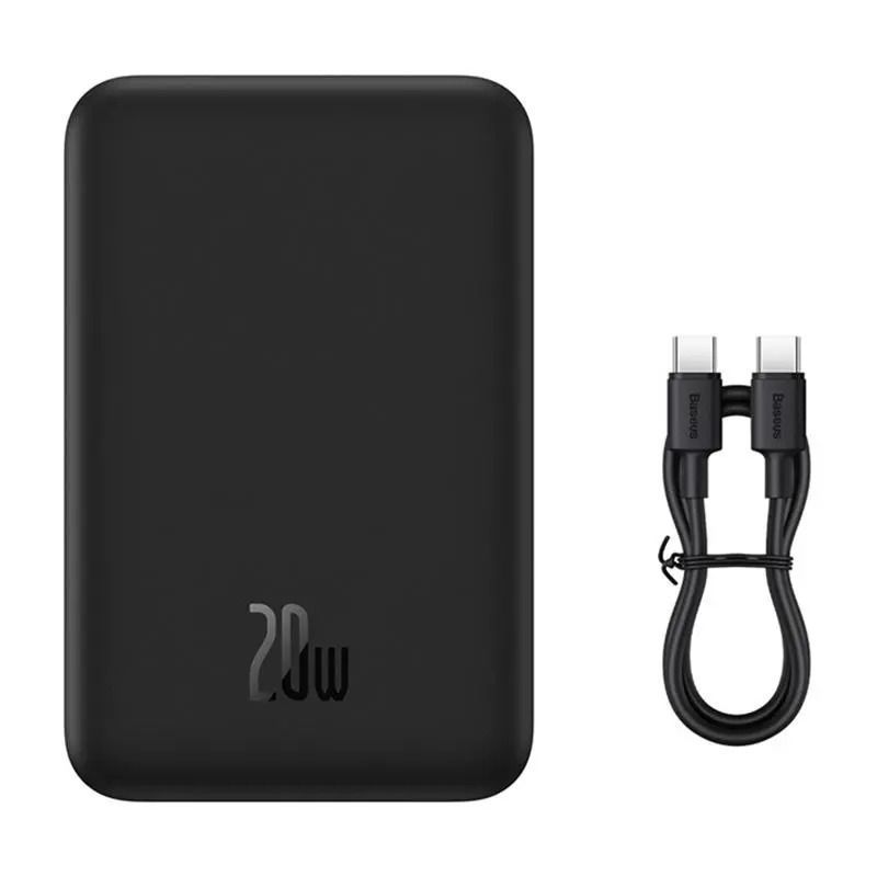Зовнішній акумулятор повербанк з MagSafe BASEUS Magnetic Mini Power Bank 20000mAh 20W Black (PPCX150001)