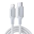 Кабель UGREEN US304 USB-C to Lightning PD 20W Cable Aluminum Shell Braided 1m White (70523)