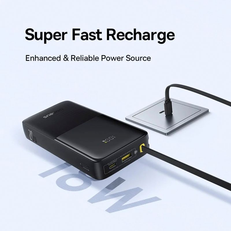 Зовнішній акумулятор повербанк BASEUS Bipow 2 Digital Display Power Bank 20W 20000mAh Black (P10077101113-01)