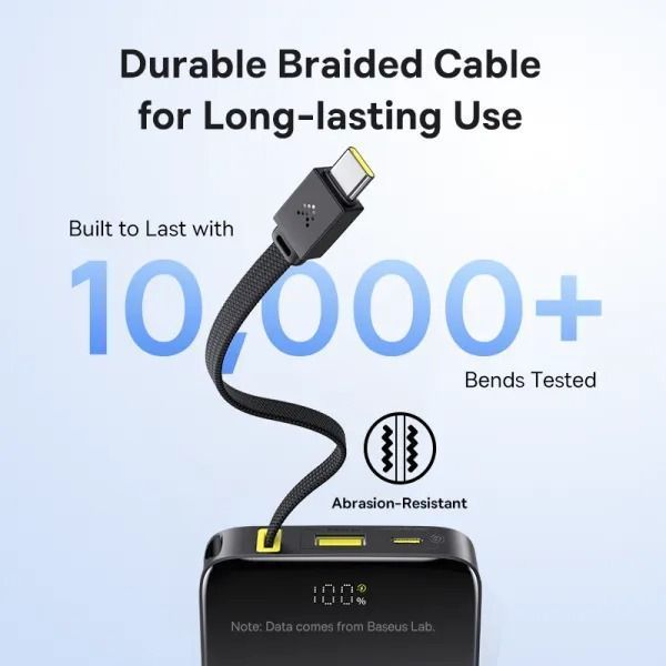 Зовнішній акумулятор повербанк BASEUS EnerFill FC51 Bipow 2 Pro Power Bank 22.5W 10000mAh Black (E0027600)
