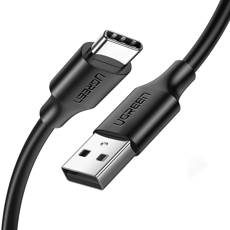 Кабель UGREEN US287 USB - Type-C 3A Cable Nickel Plating 2m Black (60118) 00864 фото