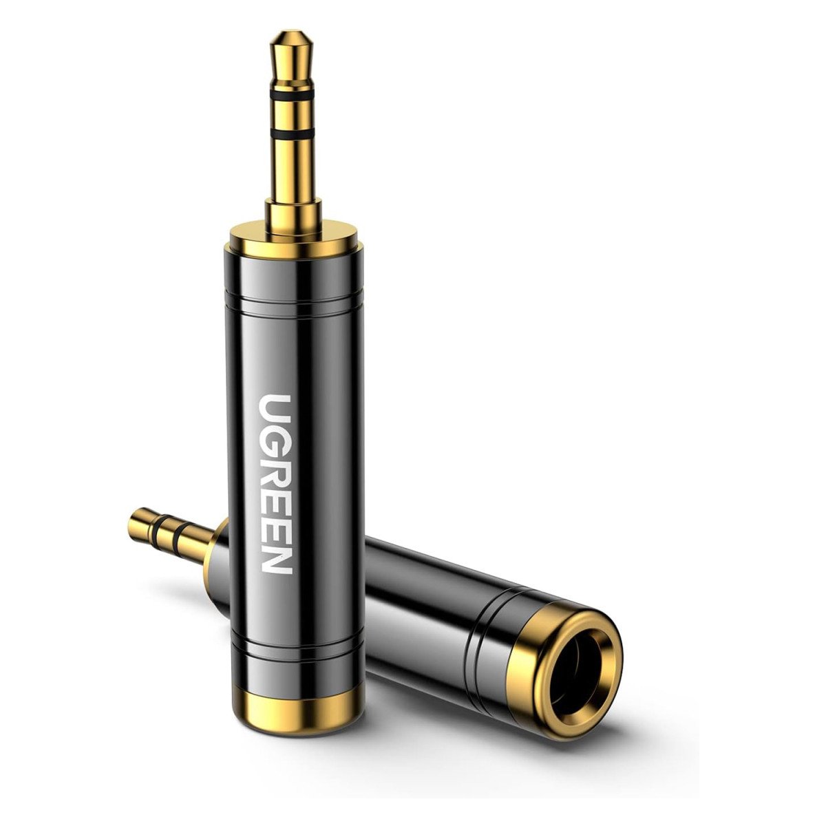 Аудіо адаптер UGREEN AV168 3.5mm Male to 6.35mm Female Adapter 1pcs Black (60711)
