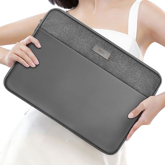 Чохол папка для ноутбука до 16 дюймів WIWU Minimalist Laptop MacBook Sleeve Gray 01054 фото