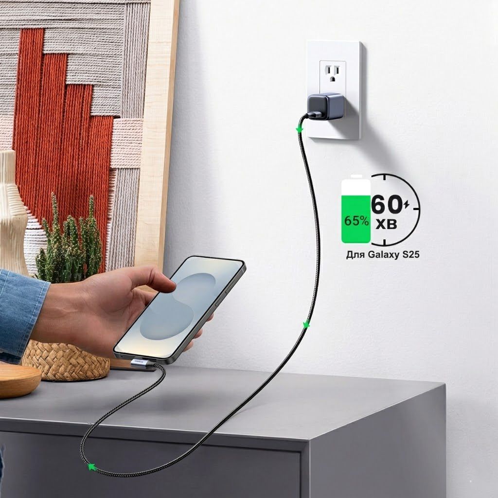 Кабель USB на Type-C кутовий UGREEN US385 90-Degree Angled Cable USB3.0 3A 5Gbps 1 метр чорний (20299) 01306 фото