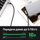 Кабель USB на Type-C кутовий UGREEN US385 90-Degree Angled Cable USB3.0 3A 5Gbps 1 метр чорний (20299) 01306 фото 7