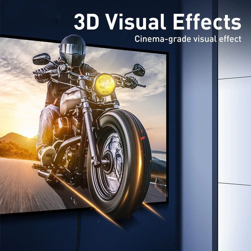 Кабель Baseus High Definition HDMI M/M v2.1 8K60Hz 4K120Hz 1m Black (CAKGQ-J01) 00595 фото