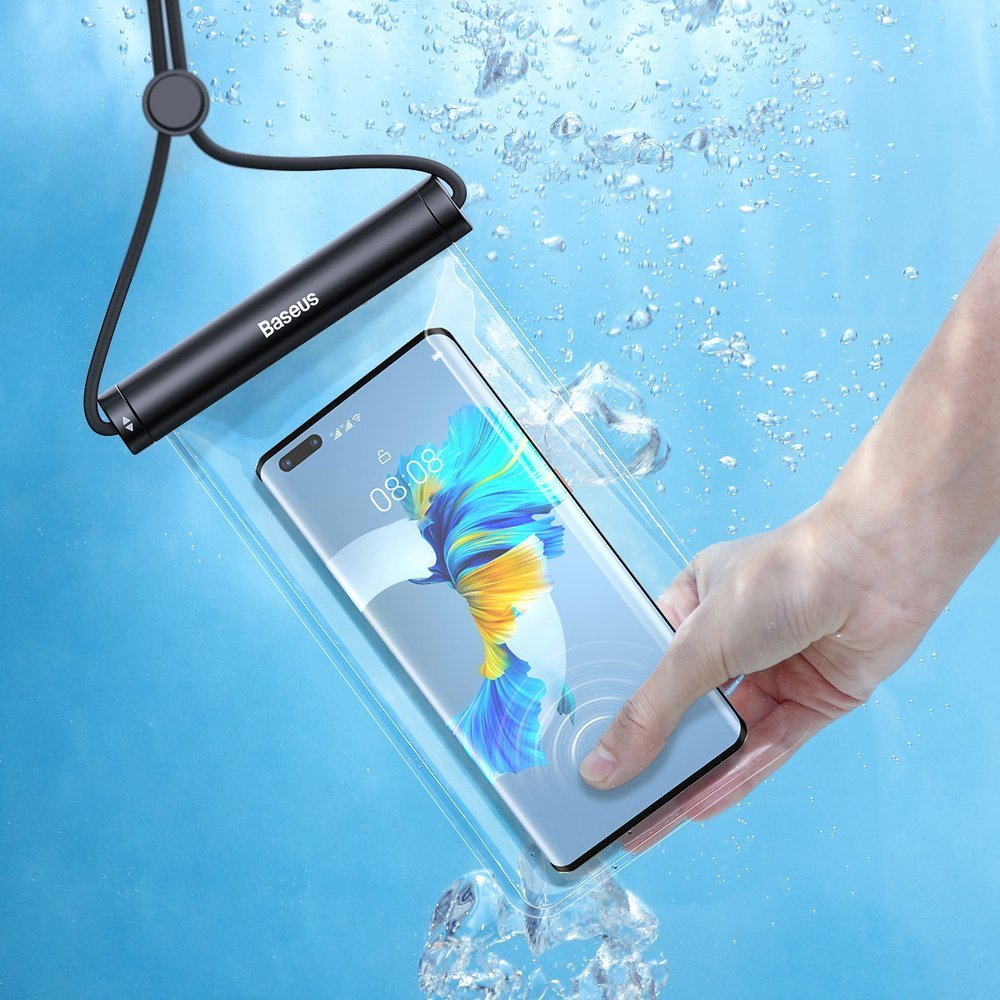 Водонепроницаемый чехол для телефона Baseus Cylinder Slide-cover Waterproof Bag Pro Black (FMYT000001) 00602 фото