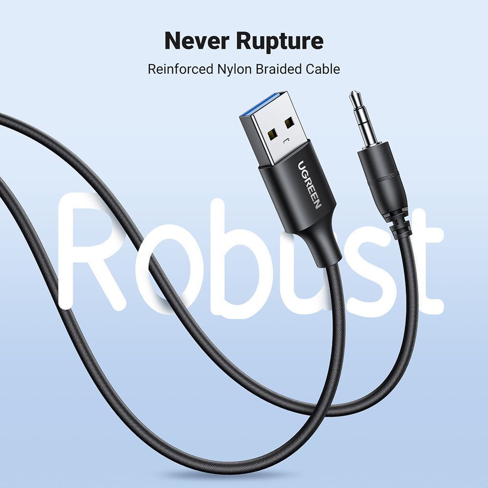 Блютуз аудио ресивер UGREEN CM723 Bluetooth 5.4 Receiver Audio Adapter Black (35002) 01169 фото