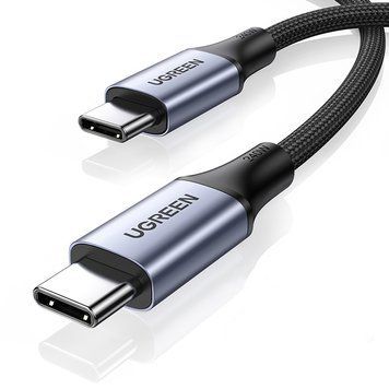 Кабель Type-C на Type-C для швидкої зарядки UGREEN US535 PD Fast Charging Cable 240W 5A 1 метр сірий (15311) 01313 фото