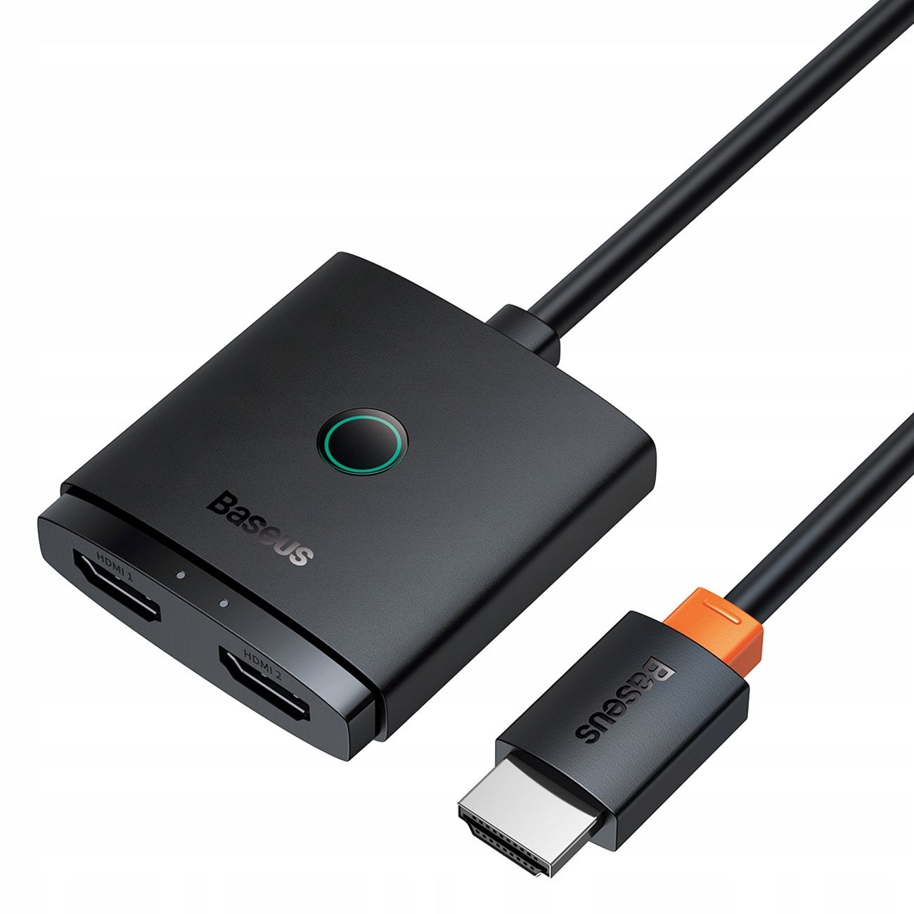 Переключатель HDMI двунаправленный Baseus AirJoy Series 2in1 HDMI 4K60Hz Switch 1m Black  (B01331105111-01) 01028 фото