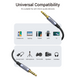 Аудіо кабель UGREEN AV183 3.5mm Male to Male 4-Pole Microphone Audio Cable 1.5m Gray (20497) 00799 фото 5