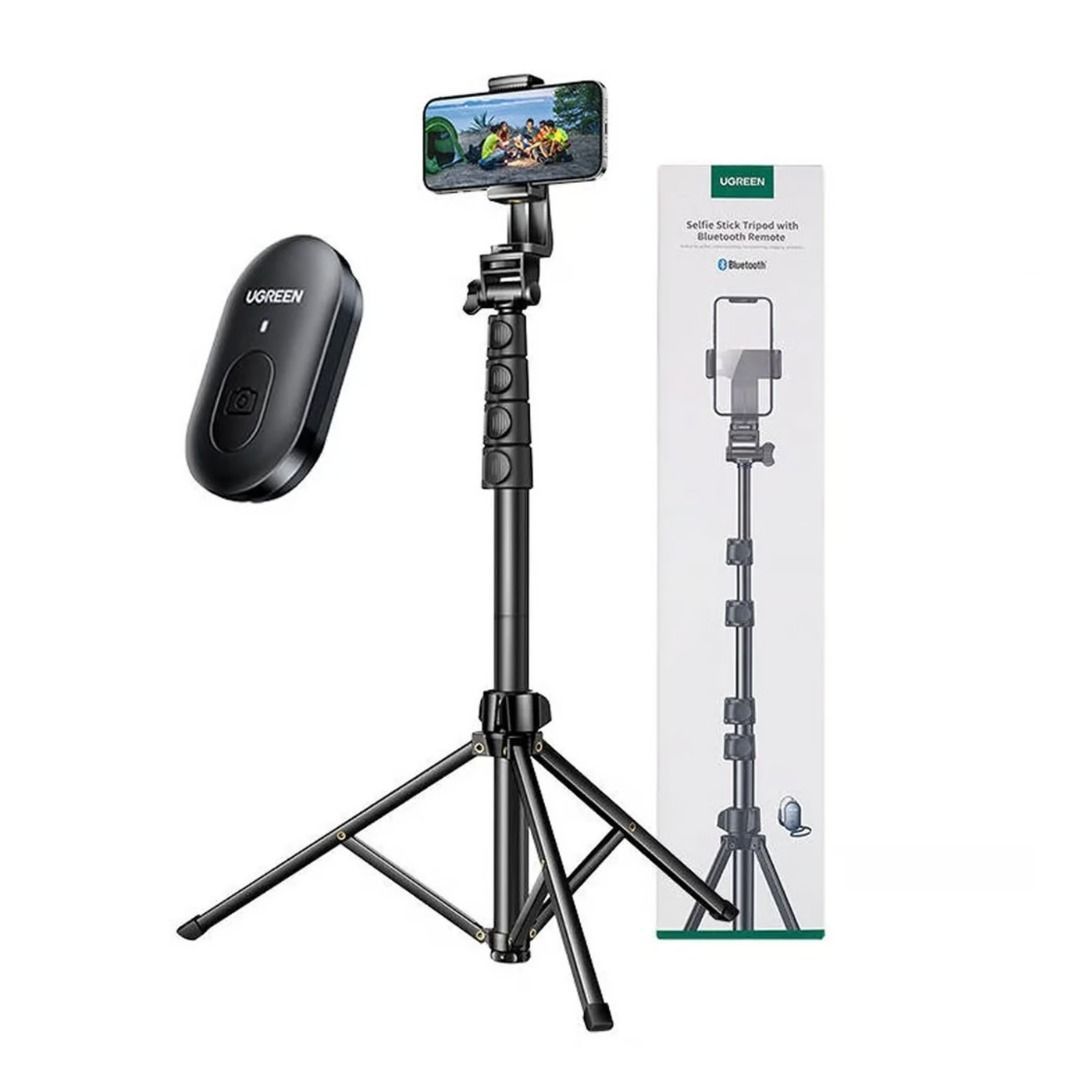 Трипод для телефона блютуз UGREEN LP680 Selfie Stick Tripod 1800mm монопод з треногою штатив для камери з різьбою 1/4 дюйми (15609) 01248 фото