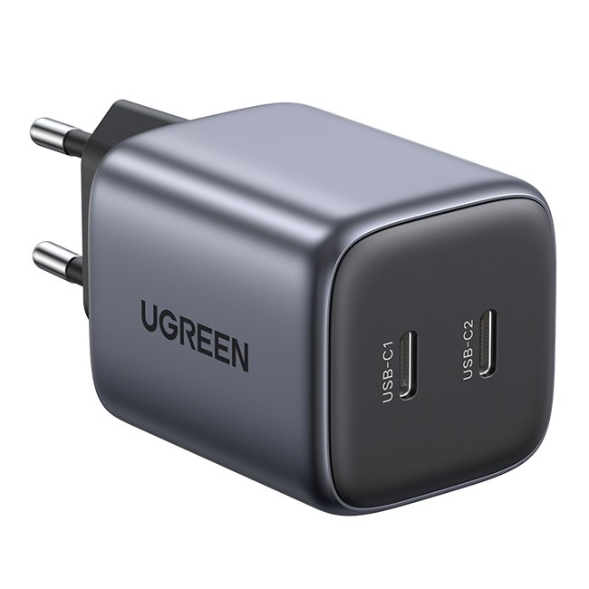 Мережевий зарядний пристрій UGREEN CD294 2Type-C 45W GAN Nexode Mini Gray (90573) 00881 фото