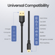 Кабель UGREEN US132 USB-A 2.0 Male to MiniUSB 5 Pin Male Cable 1m Black (10355) 00248 фото 10