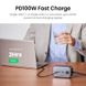 Сетевое зарядное устройство UGREEN CD270 GaN 100W DigiNest Pro Power Strip 1USB-A+3USB-C+2AC Gray (60167) 01006 фото 3