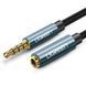 Кабель подовжувач Jack 3.5mm AUX мама тато UGREEN AV118 Male to Female Extension Audio Cable 3 метри чорний (10595) 01273 фото 1