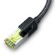 Сетевой кабель UGREEN NW150 Cat7 F/FTP Round Ethernet Cable Braided Pure Copper 10m Black (30791) 00802 фото 1
