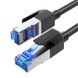 Сетевой кабель UGREEN NW153 Cat8 F/FTP Round Ethernet Cable Braided Pure Copper 10m Black (30795) 00803 фото 1