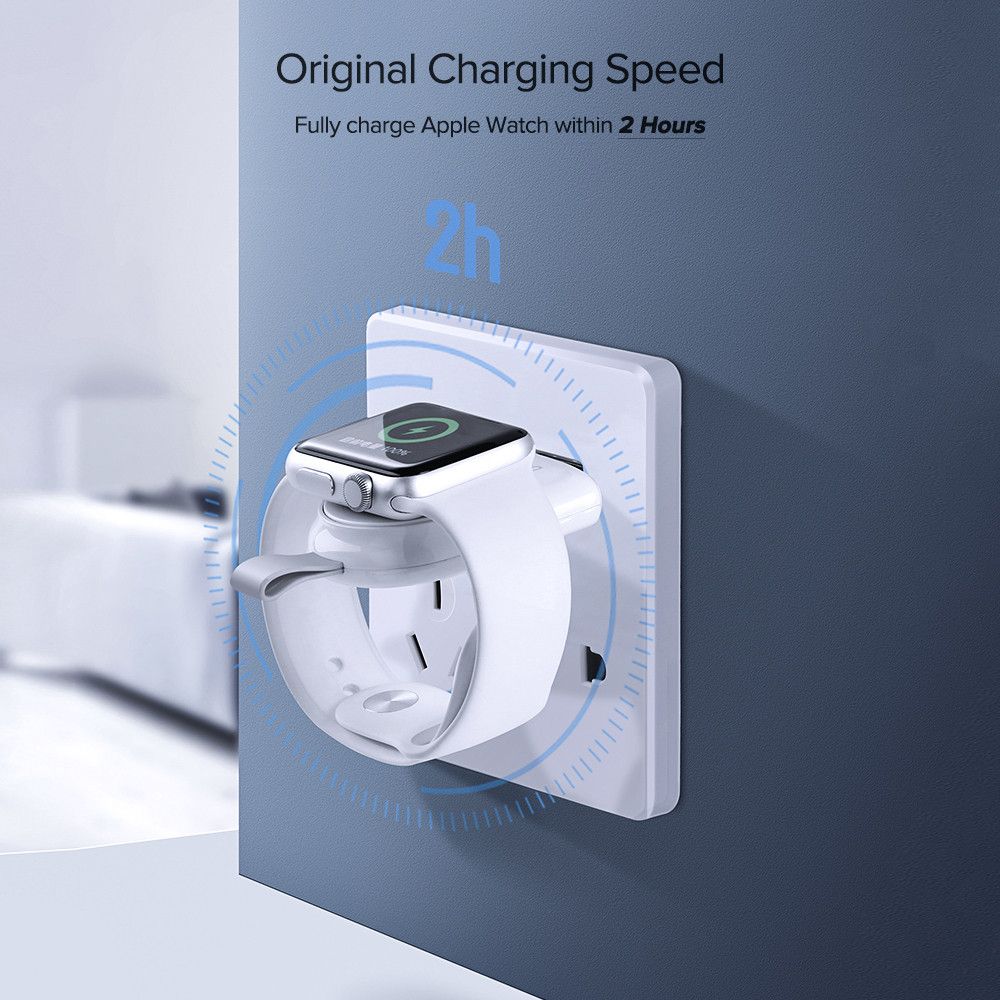 Беспроводное зарядное устройство UGREEN CD144 Magnetic Charging Module for Apple Watch 5V/1A White (50944) 00104 фото