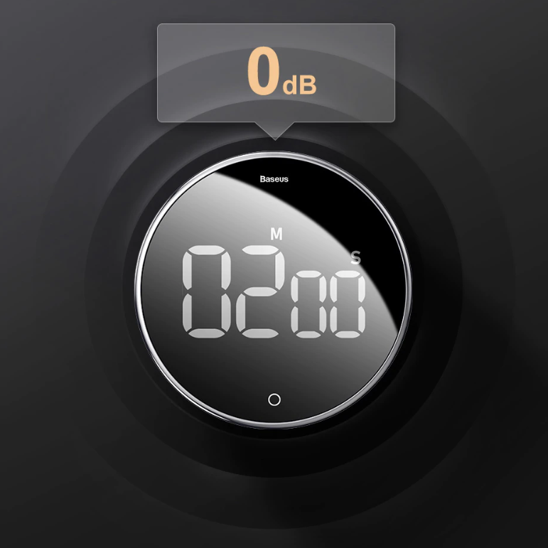 Магнітний таймер Baseus Heyo Rotation Countdown Timer Black (ACDJS-01)