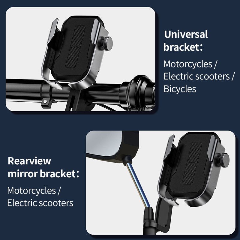 Велосипедный держатель для телефона Baseus Armor Motorcycle Holder Applicable for bicycle Black (SUKJA-01) 00592 фото