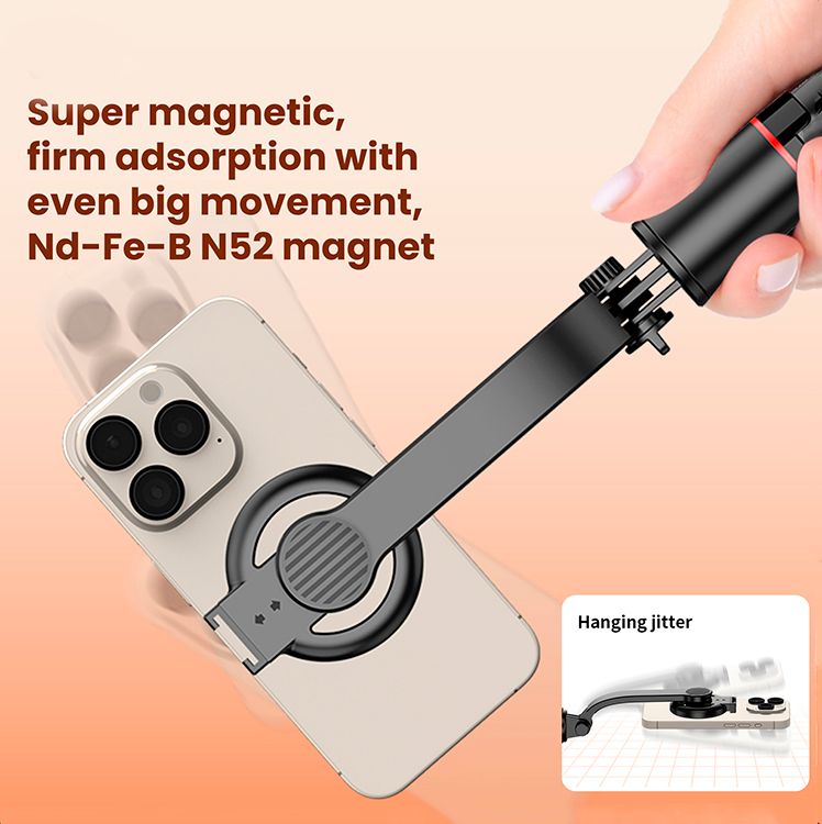 Монопод з триногою для мобільного телефона з магнітним кріпленням Proove Magnet Stick (1045mm) Black 01095 фото
