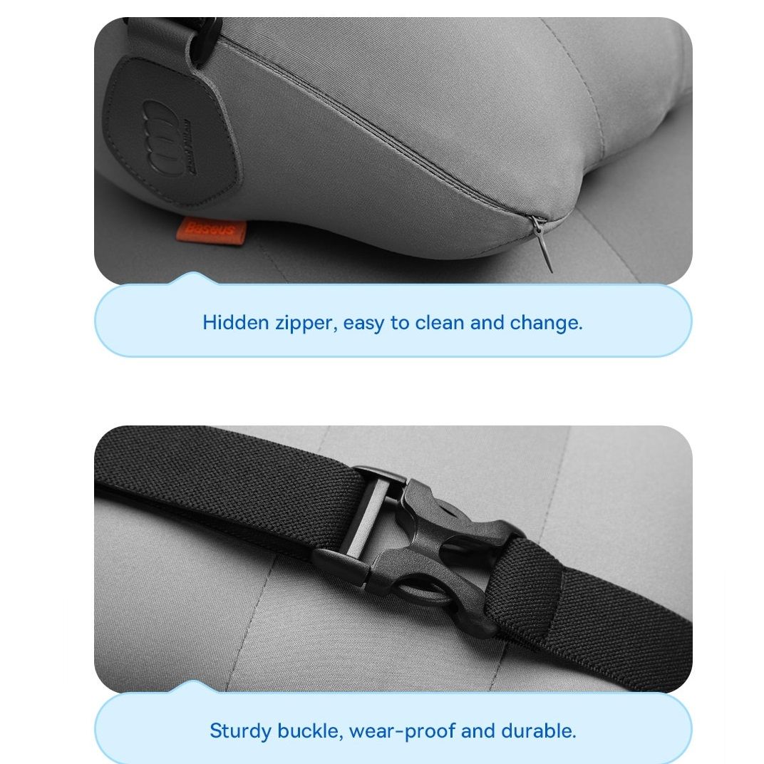 Подушка на подголовник Baseus ComfortRide Series Car Headrest Pillow Gray (CNTZ000013) 00946 фото