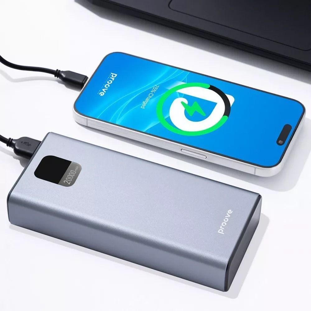 Внешний аккумулятор повербанк с быстрой зарядкой Proove Guardian Power Bank 22.5W 20000mAh Gray (PBG222210004)