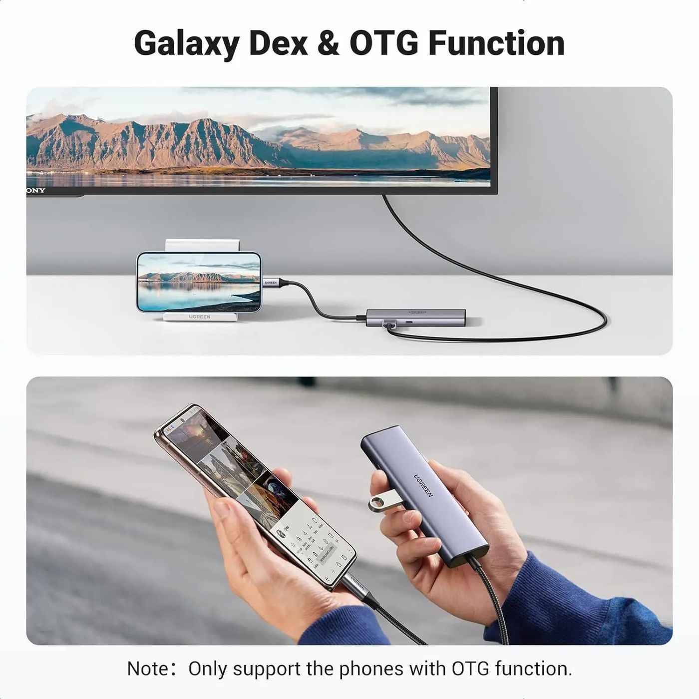 USB хаб UGREEN CM512 USB-C Hub 7in1 Multifunction Adapter Gray (90568) 01212 фото